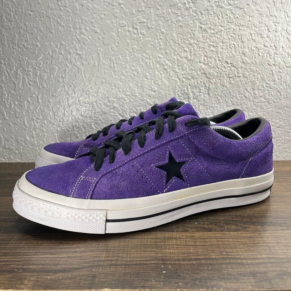 Converse One Star Ox Unisex Purple White Shoes - M 11 - W 13 - Picture 2 of 9